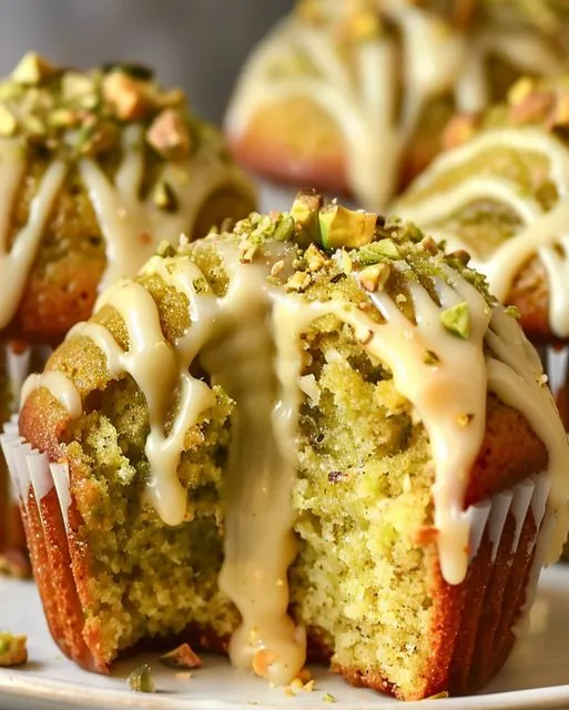 Muffin al cioccolato bianco e pistacchio