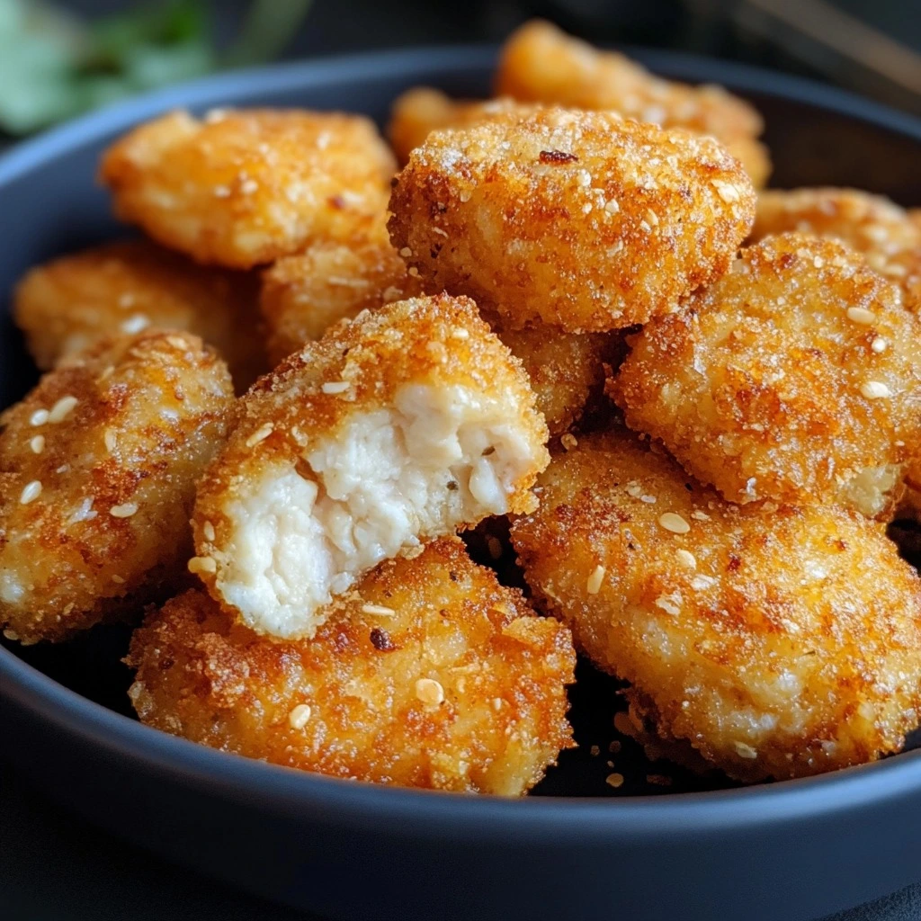 Non c’è niente come i bocconcini di pollo fatti in casa per deliziare grandi e piccini con un piatto deliziosamente croccante, senza dimenticare il tocco casalingo che fa la differenza. Ingredienti: – 500 g di filetti di pollo – 2 uova – 100 g di farina – 150 g di pangrattato (panko per maggiore croccantezza) – Sale e pepe – 1 cucchiaino di paprika – 1 cucchiaino di aglio in polvere – Olio per friggere vedere il seguito alla pagina successiva