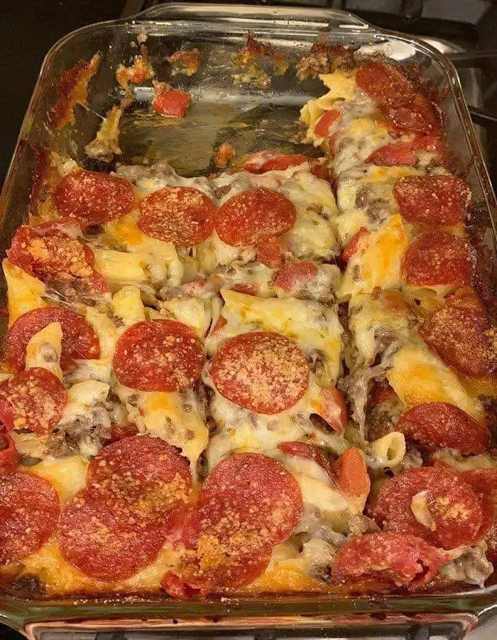 Casseruola di pizza ai peperoni