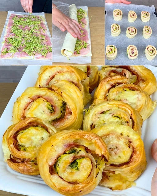 Girandole di pasta sfoglia con zucchine e formaggio: il risultato è semplicemente irresistibile